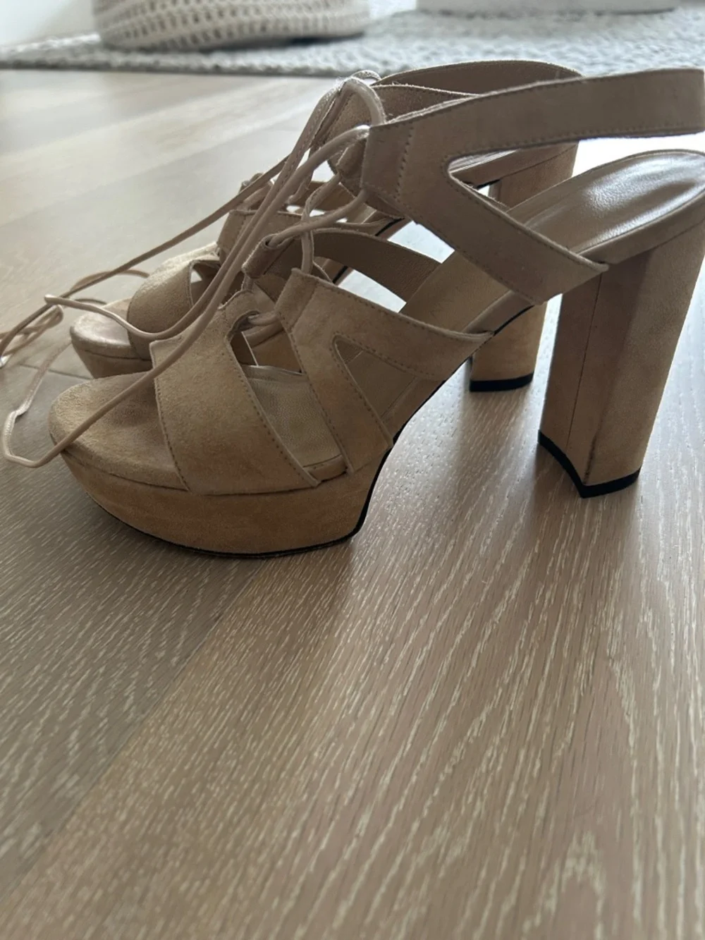 Stuart Weitzman Suede Platform Sandal - Picture 2 of 3